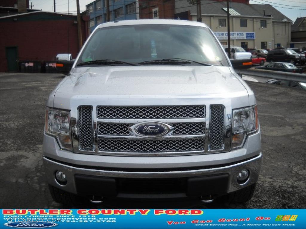 2011 F150 Lariat SuperCrew 4x4 - Ingot Silver Metallic / Black photo #20