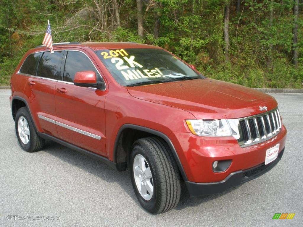 2011 Grand Cherokee Laredo - Inferno Red Crystal Pearl / Dark Graystone/Medium Graystone photo #1