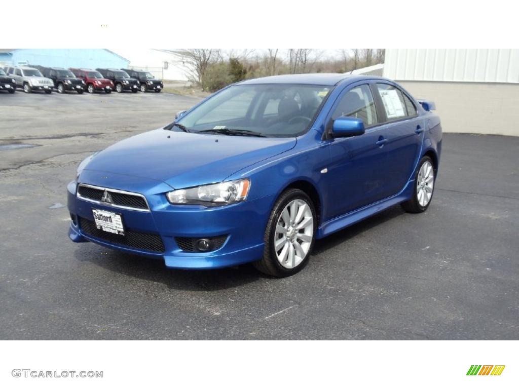 2010 Lancer GTS - Octane Blue Metallic / Black photo #1