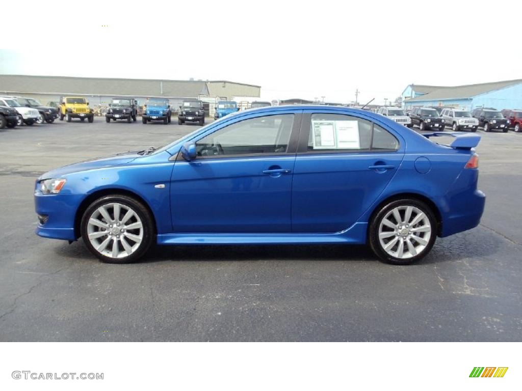 Octane Blue Metallic 2010 Mitsubishi Lancer GTS Exterior Photo #47573339