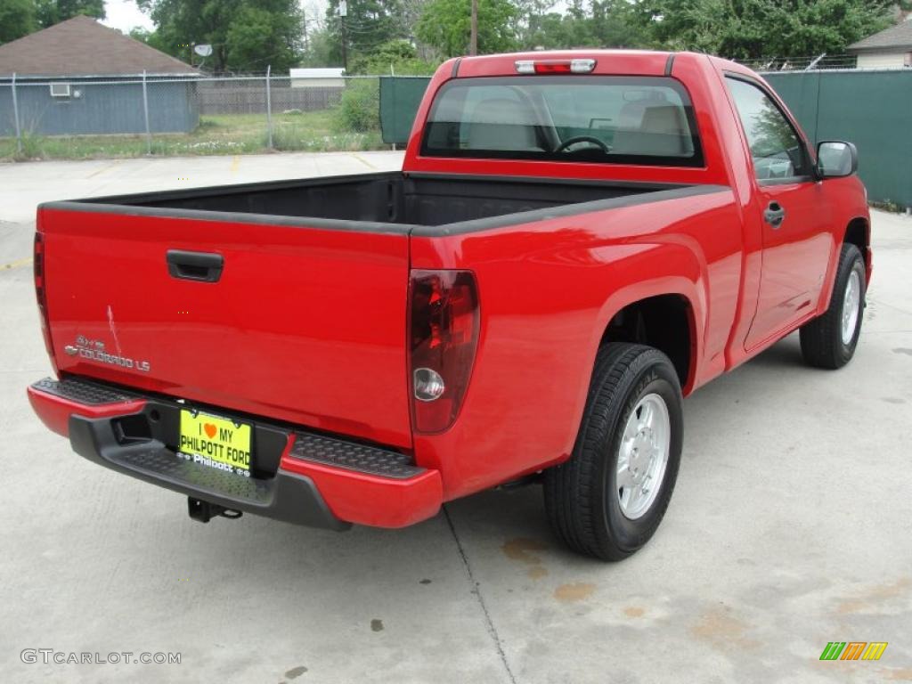 2008 Colorado Work Truck Regular Cab - Victory Red / Medium Pewter photo #3