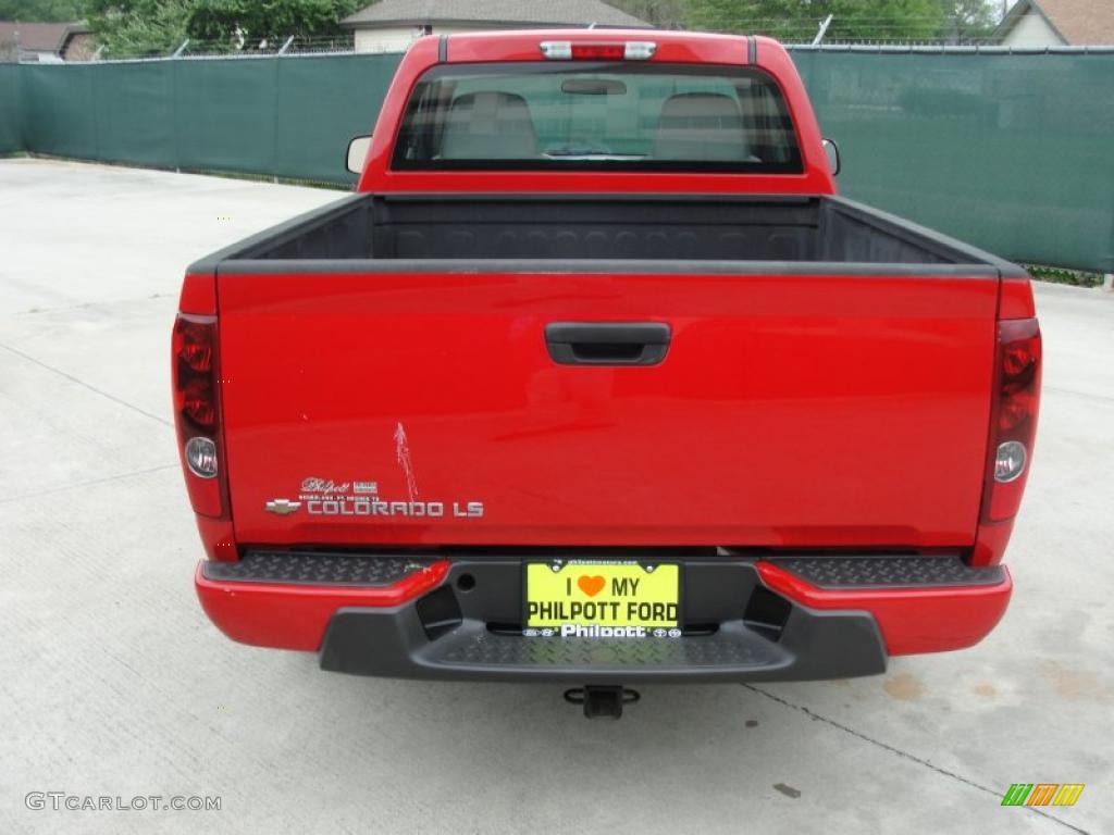 2008 Colorado Work Truck Regular Cab - Victory Red / Medium Pewter photo #4