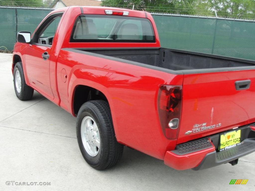 2008 Colorado Work Truck Regular Cab - Victory Red / Medium Pewter photo #5