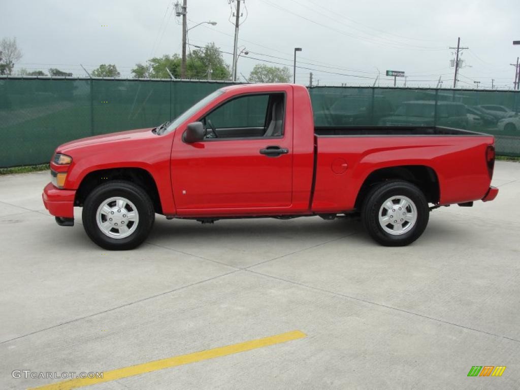 2008 Colorado Work Truck Regular Cab - Victory Red / Medium Pewter photo #6
