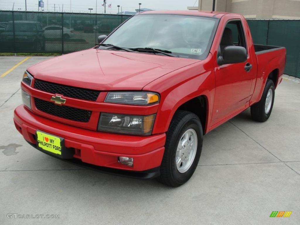 2008 Colorado Work Truck Regular Cab - Victory Red / Medium Pewter photo #7