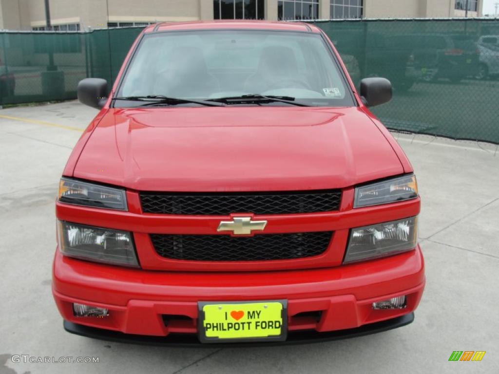 2008 Colorado Work Truck Regular Cab - Victory Red / Medium Pewter photo #8