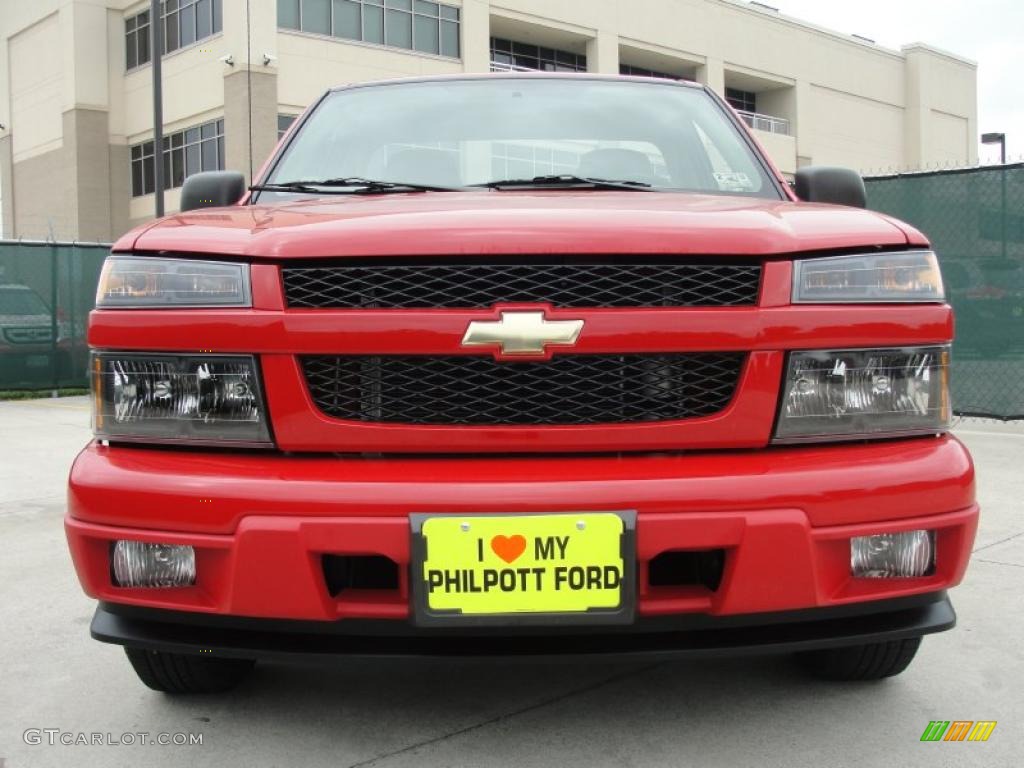 2008 Colorado Work Truck Regular Cab - Victory Red / Medium Pewter photo #9