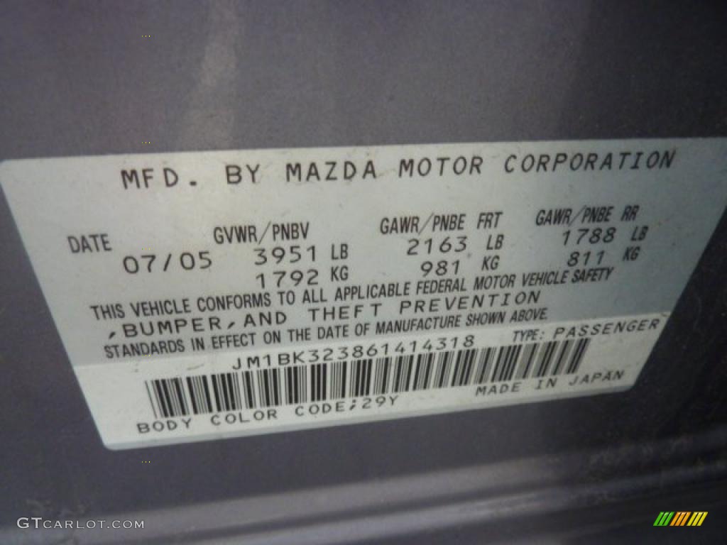 2006 MAZDA3 s Touring Sedan - Titanium Gray Metallic / Black/Red photo #19