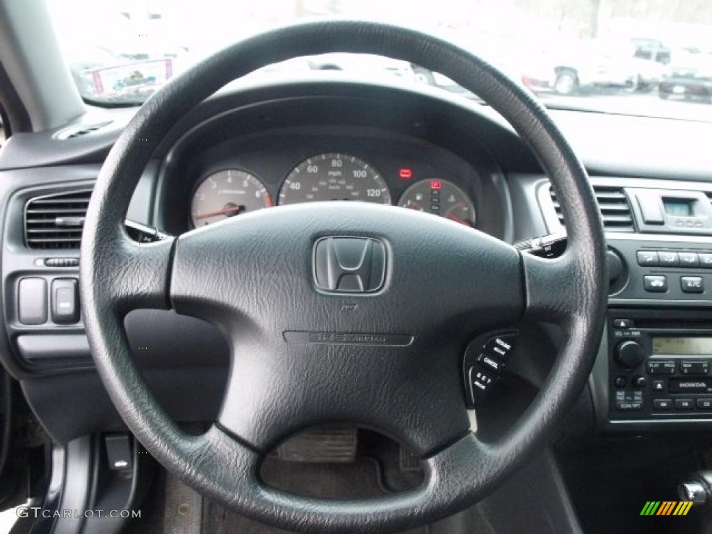 2002 Honda Accord SE Coupe Charcoal Steering Wheel Photo #47576879