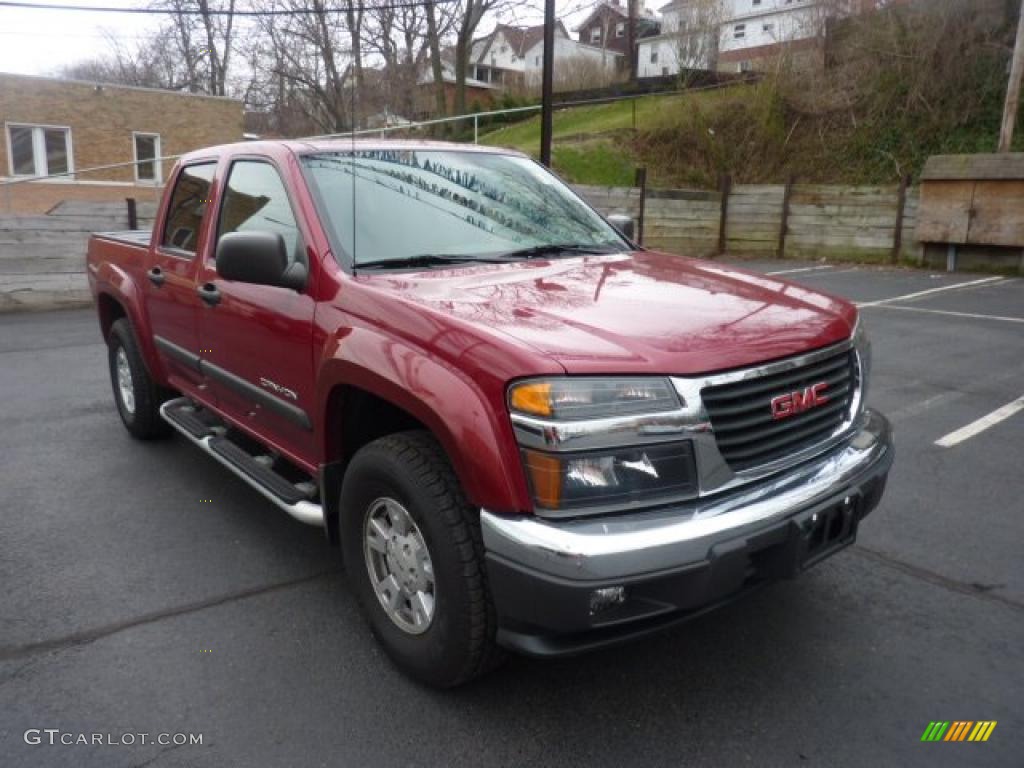 Cherry Red Metallic 2004 GMC Canyon SLE Crew Cab 4x4 Exterior Photo #47576897