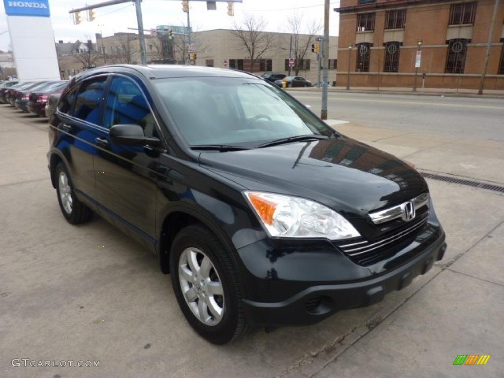 2008 CR-V EX 4WD - Nighthawk Black Pearl / Black photo #6