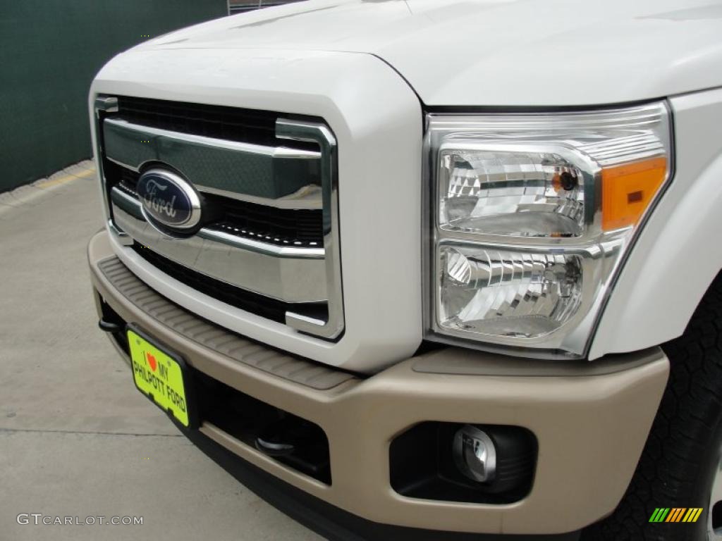 White Platinum Tri-Coat Metallic 2011 Ford F350 Super Duty King Ranch Crew Cab 4x4 Dually Exterior Photo #47578448