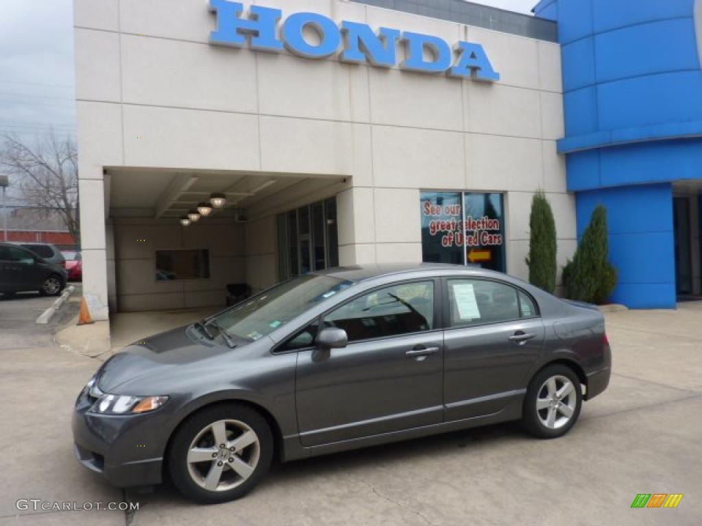 2009 Civic LX-S Sedan - Polished Metal Metallic / Black photo #1