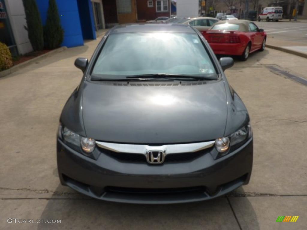 2009 Civic LX-S Sedan - Polished Metal Metallic / Black photo #10