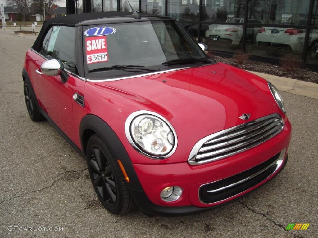 2011 Cooper Convertible - Chili Red / Carbon Black photo #3