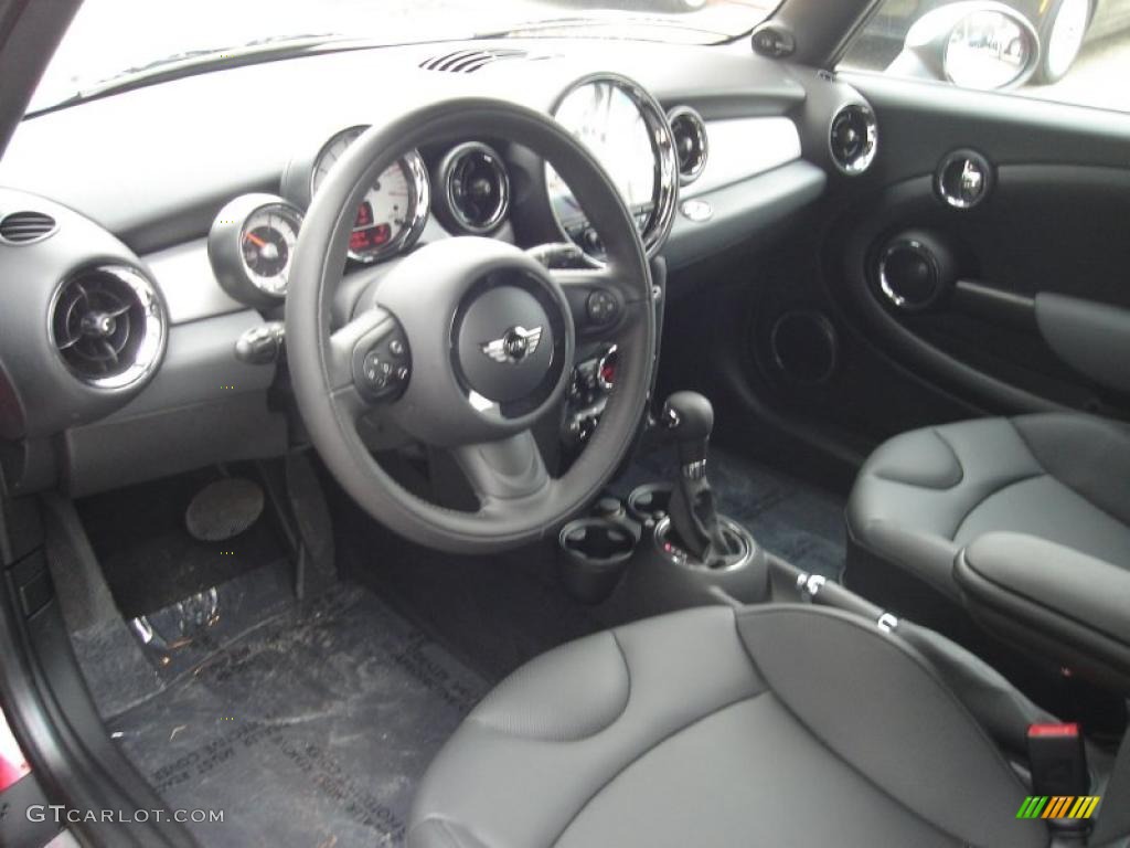 Carbon Black Interior 2011 Mini Cooper Convertible Photo #47579345