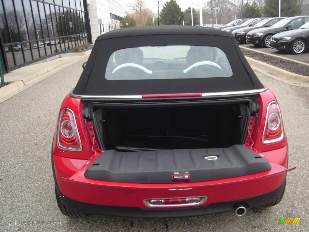 2011 Cooper Convertible - Chili Red / Carbon Black photo #10