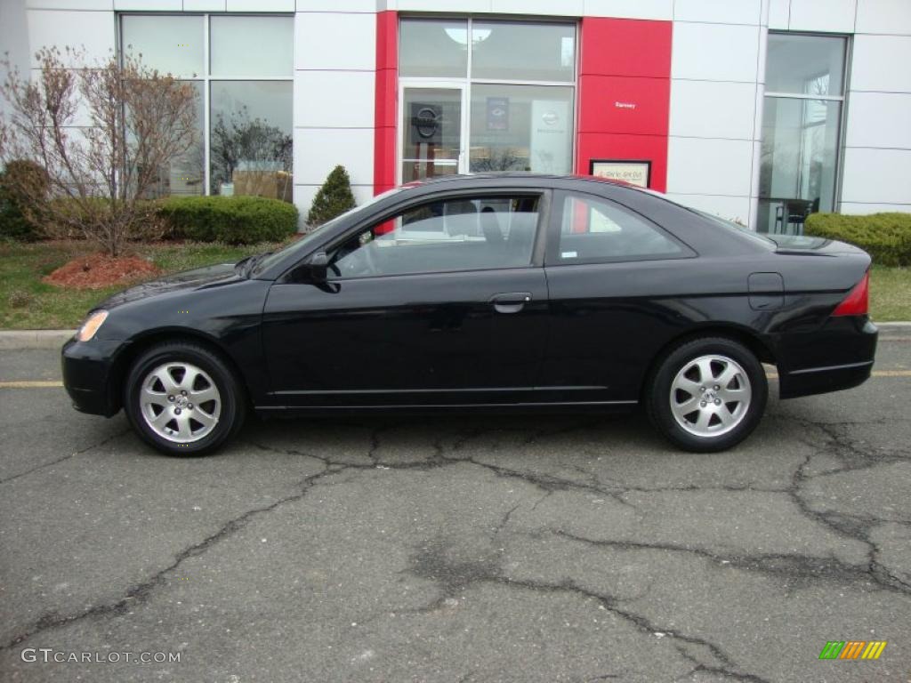 2003 Civic EX Coupe - Nighthawk Black Pearl / Black photo #2