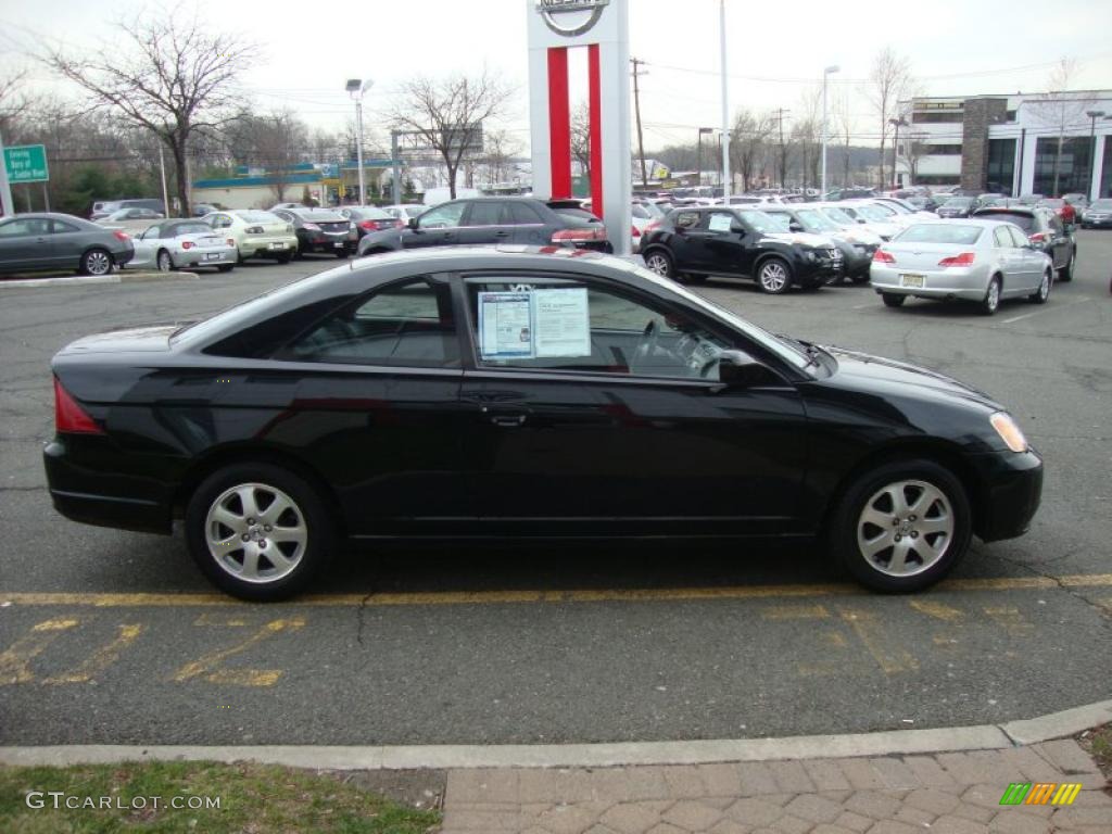 2003 Civic EX Coupe - Nighthawk Black Pearl / Black photo #8