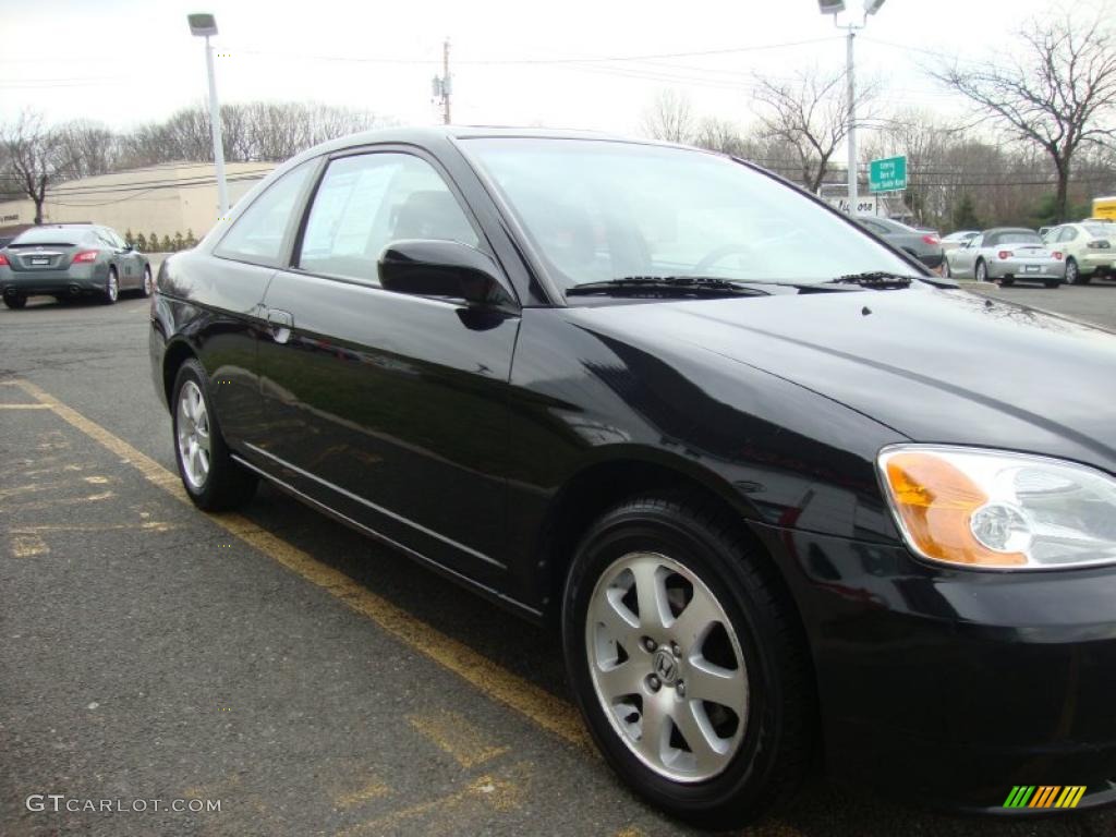 2003 Civic EX Coupe - Nighthawk Black Pearl / Black photo #9