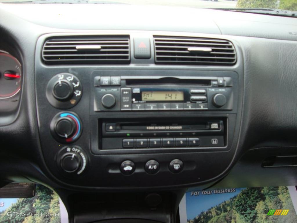 2003 Civic EX Coupe - Nighthawk Black Pearl / Black photo #17