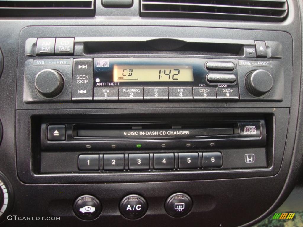 2003 Civic EX Coupe - Nighthawk Black Pearl / Black photo #18