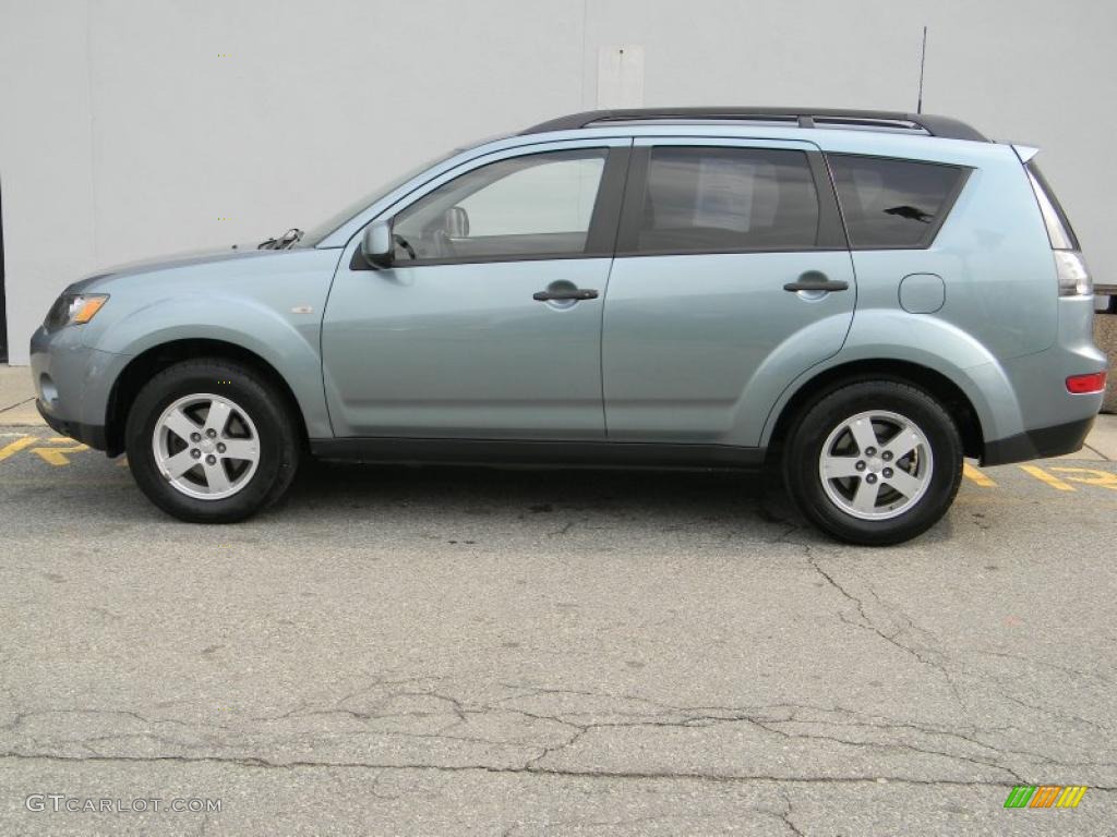 2007 Outlander LS 4WD - Aqua Metallic / Black photo #6