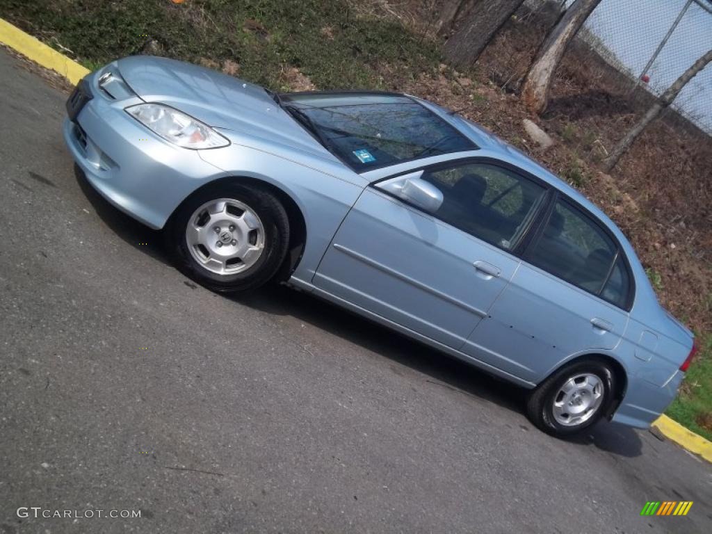 2004 Civic Hybrid Sedan - Opal Silver Blue Metallic / Gray photo #26