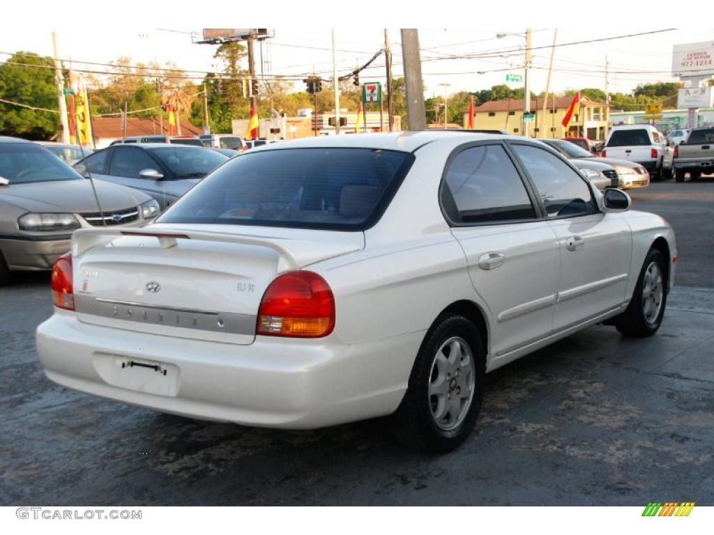 White Pearl 2001 Hyundai Sonata GLS V6 Exterior Photo 47582399