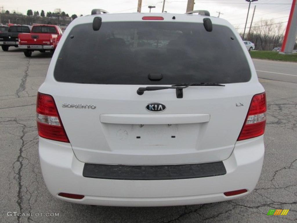 2009 Sorento LX 4x4 - Clear White / Beige photo #3