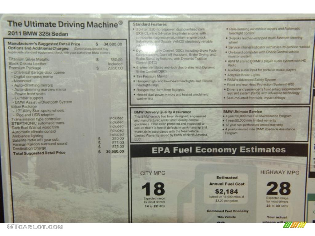 2011 3 Series 328i Sedan - Titanium Silver Metallic / Black Dakota Leather photo #22