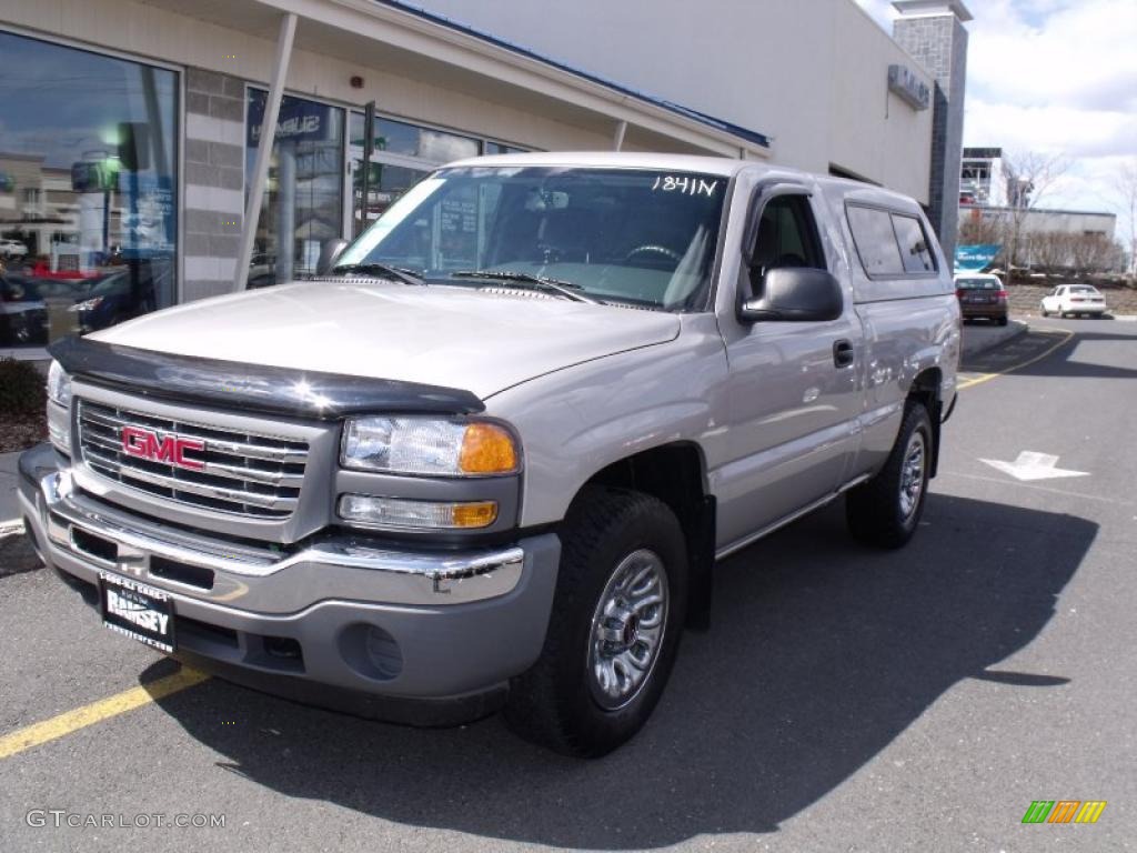 2006 Sierra 1500 Regular Cab 4x4 - Silver Birch Metallic / Dark Pewter photo #1