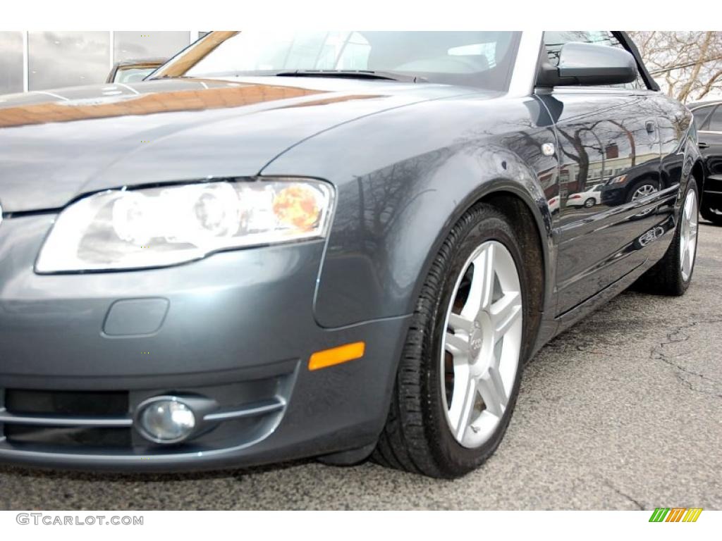 2008 A4 2.0T Cabriolet - Dolphin Grey Metallic / Black photo #9