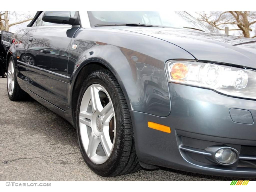 2008 A4 2.0T Cabriolet - Dolphin Grey Metallic / Black photo #12