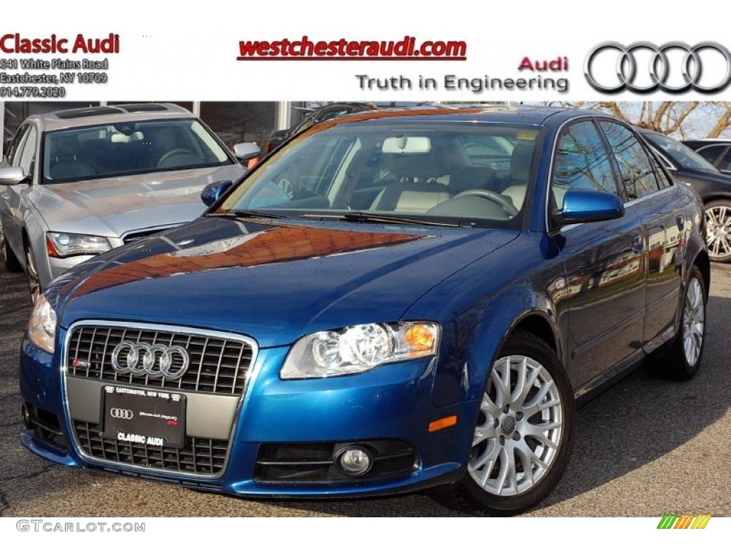 2008 A4 2.0T Special Edition quattro Sedan - Ocean Blue Pearl Effect / Light Gray photo #1