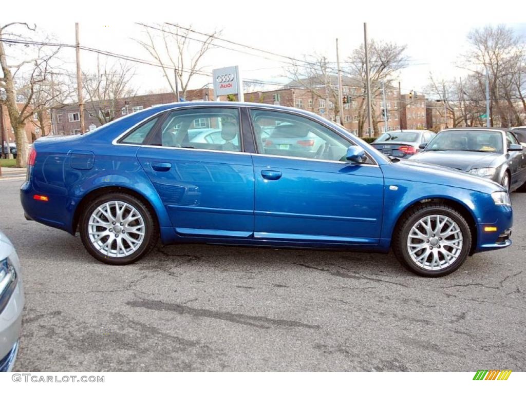 2008 A4 2.0T Special Edition quattro Sedan - Ocean Blue Pearl Effect / Light Gray photo #6