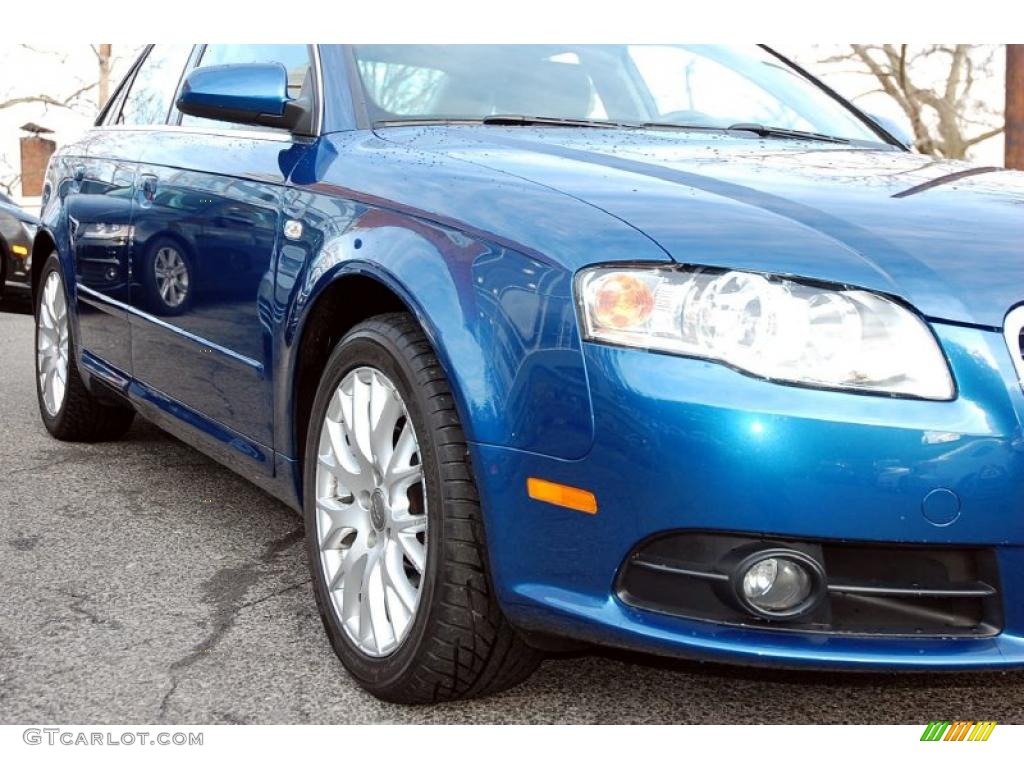 2008 A4 2.0T Special Edition quattro Sedan - Ocean Blue Pearl Effect / Light Gray photo #12