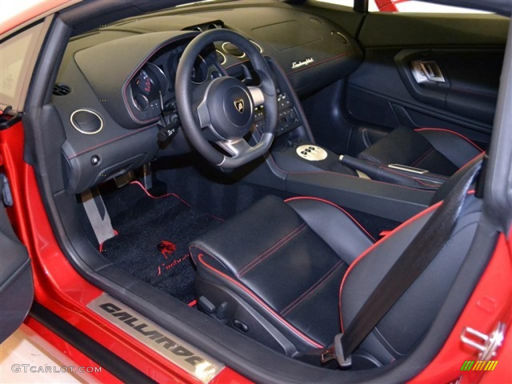 Nero Perseus Interior 2008 Lamborghini Gallardo Coupe Photo #47586949
