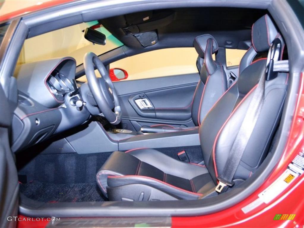 Nero Perseus Interior 2008 Lamborghini Gallardo Coupe Photo #47586988