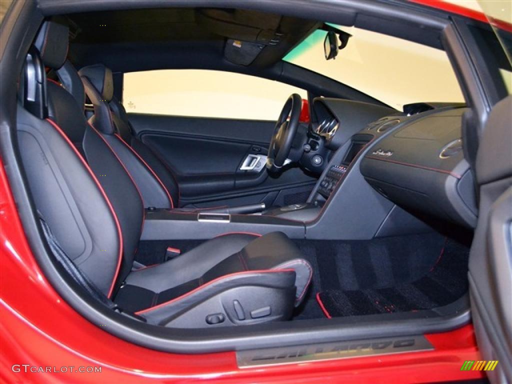 Nero Perseus Interior 2008 Lamborghini Gallardo Coupe Photo #47587030