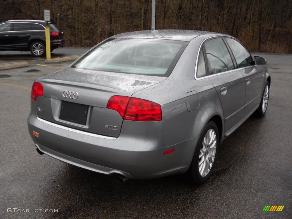 2008 A4 2.0T quattro S-Line Sedan - Quartz Grey Metallic / Light Gray photo #3