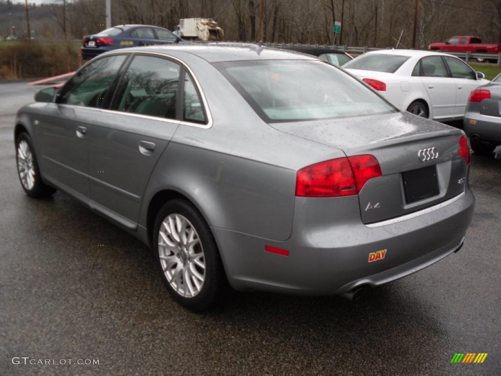 2008 A4 2.0T quattro S-Line Sedan - Quartz Grey Metallic / Light Gray photo #4