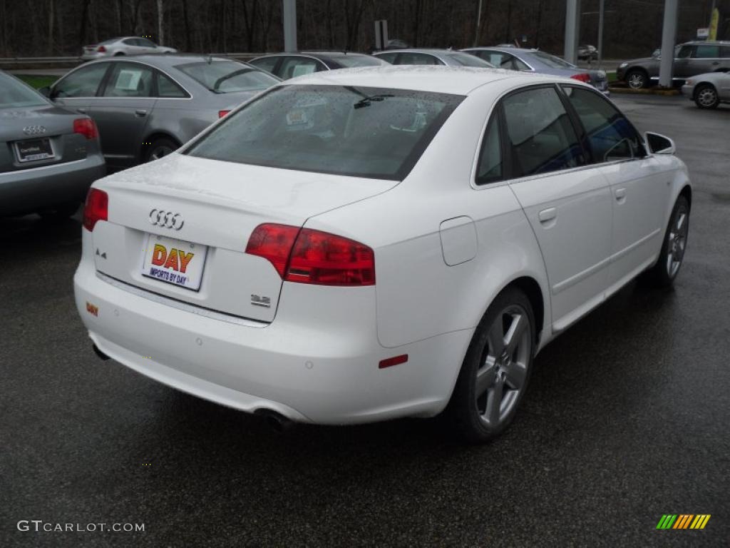 2008 A4 3.2 Quattro S-Line Sedan - Ibis White / Black photo #3