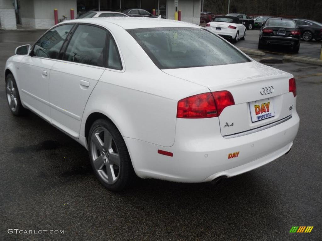 2008 A4 3.2 Quattro S-Line Sedan - Ibis White / Black photo #4