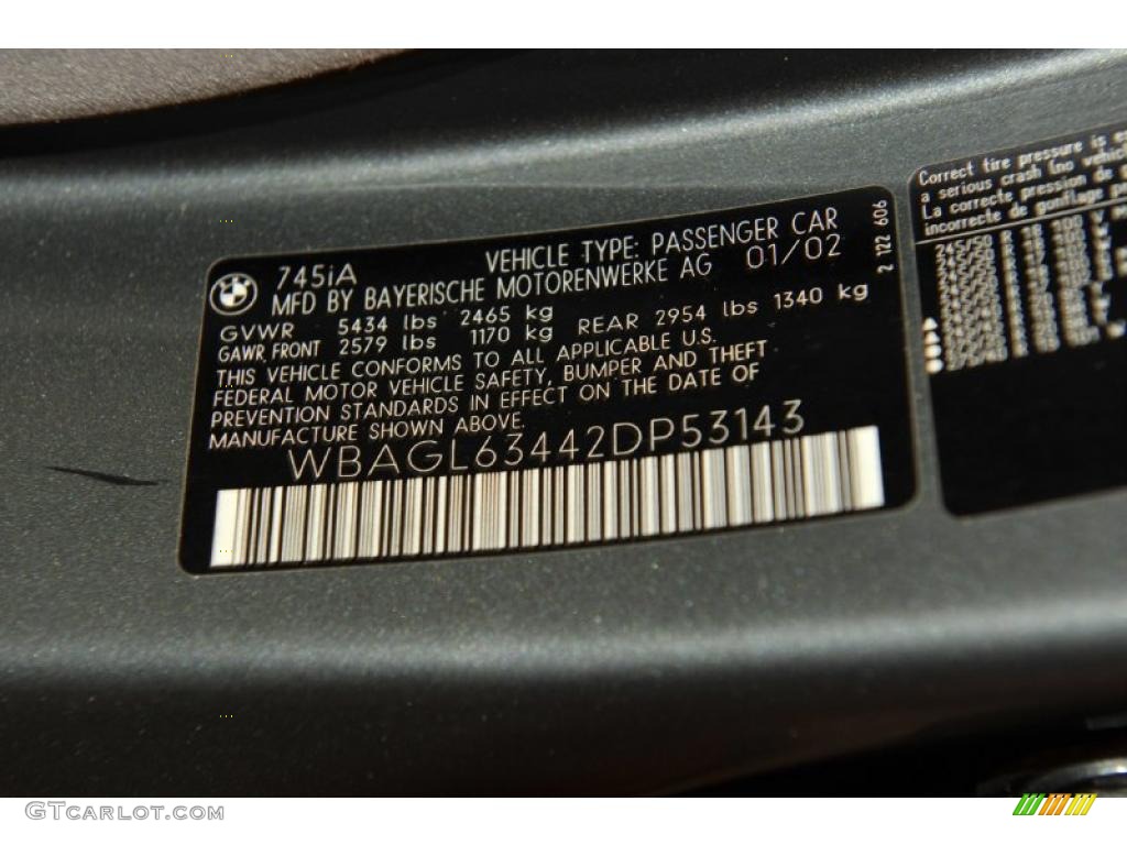 2002 7 Series 745i Sedan - Titanium Grey Metallic / Flannel Grey photo #8