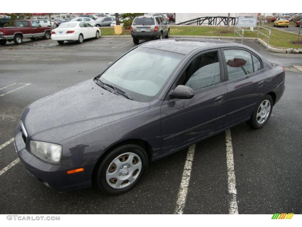 2003 Elantra GLS Sedan - Midnight Gray / Gray photo #1