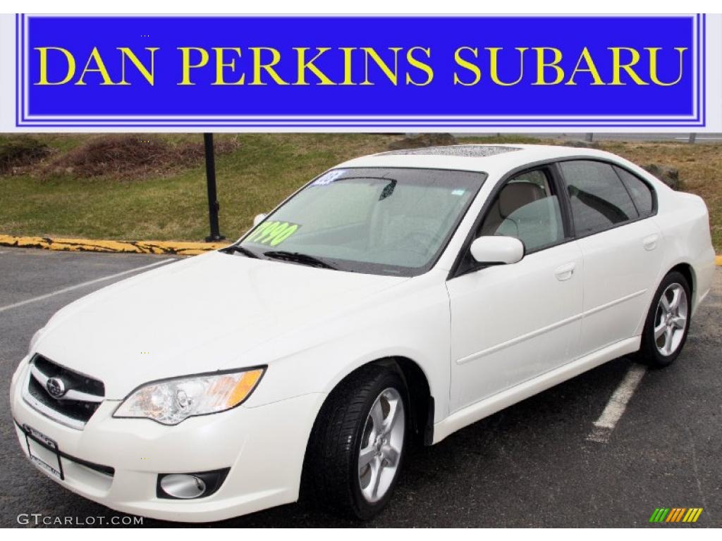 Satin White Pearl Subaru Legacy