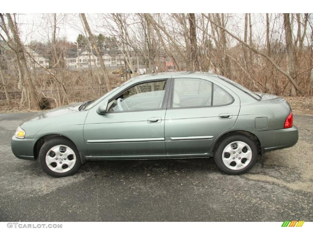 2005 Sentra 1.8 S - Jaded Green / Taupe photo #10