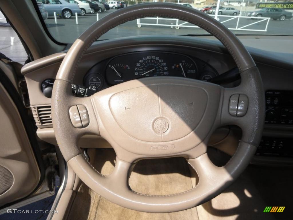2000 Buick Century Limited Taupe Steering Wheel Photo #47593309