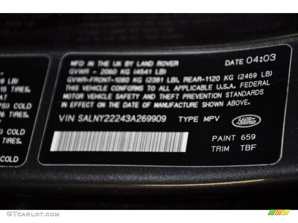 2003 Freelander SE - Bonatti Grey Metallic / Black photo #9